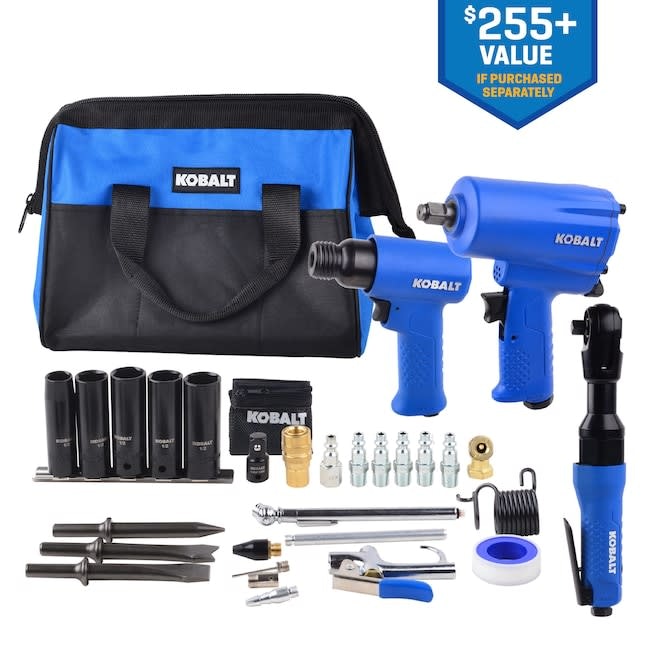 Kobalt 31-Piece Multipurpose Air Tool Kit: $89