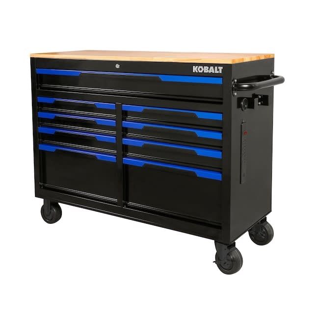 Kobalt 46" 9-Drawer Rolling Wood Work Bench: $398