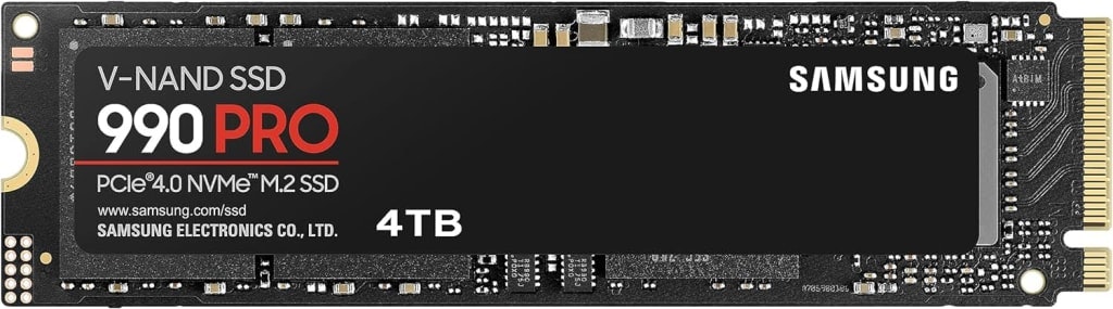 Samsung 990 Pro 4TB PCIe 4.0 M.2 Internal SSD: $299.99