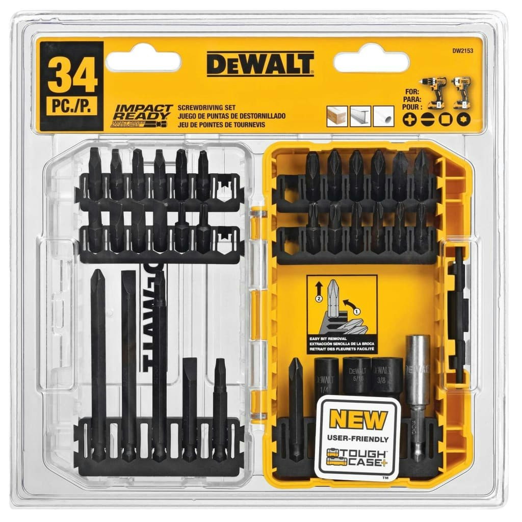 DeWalt Impact Ready 34-Piece Screwdriving Bit Set w/ ToughCase+: $16