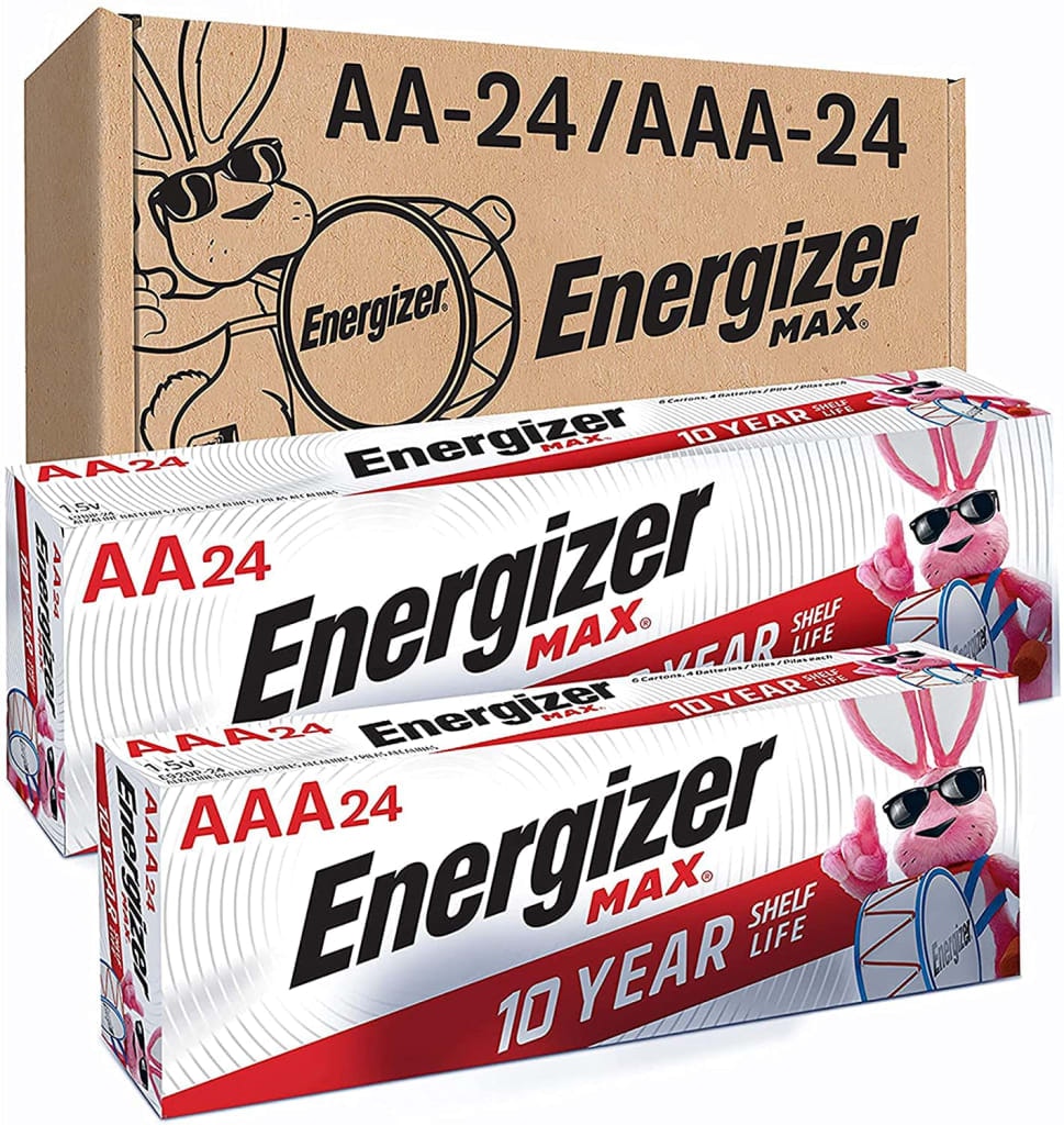 Energizer AA Batteries 24ct and AAA Batteries 24ct: $24 w/ Sub & Save Energizer AA Batteries 24ct and AAA Batteries 24ct: $24 w/ Sub & Save