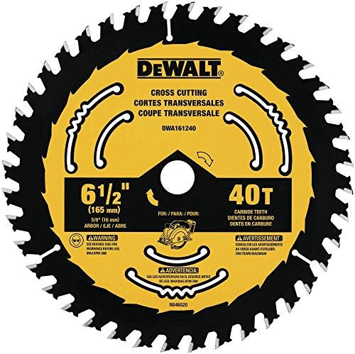 DeWalt 6.5" DWA161240 Circular Saw Blade: $11.98 DeWalt 6.5" DWA161240 Circular Saw Blade: $11.98
