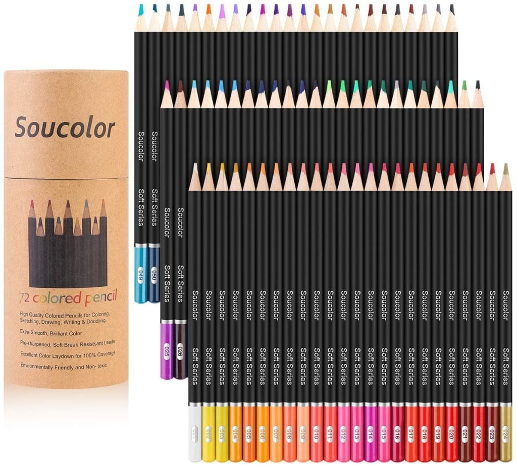 Soucolor 72-Count Colored Pencils: $11