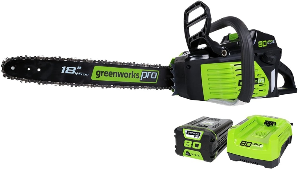 Greenworks Pro 80V 18" Brushless Chainsaw: $190 Greenworks Pro 80V 18" Brushless Chainsaw: $190