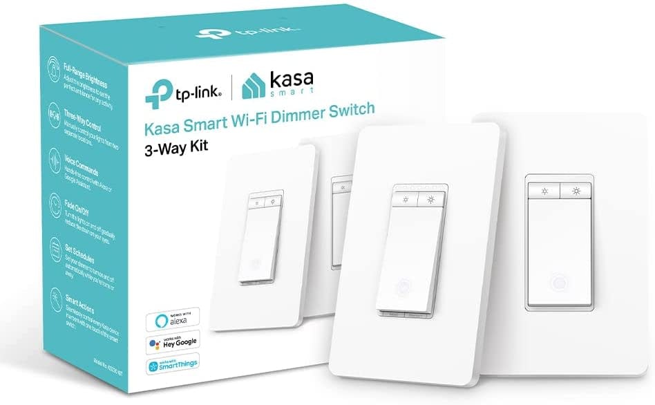 TP-Link Kasa Smart WiFi Dimmer Switch 3-Way Kit: $28 TP-Link Kasa Smart WiFi Dimmer Switch 3-Way Kit: $28