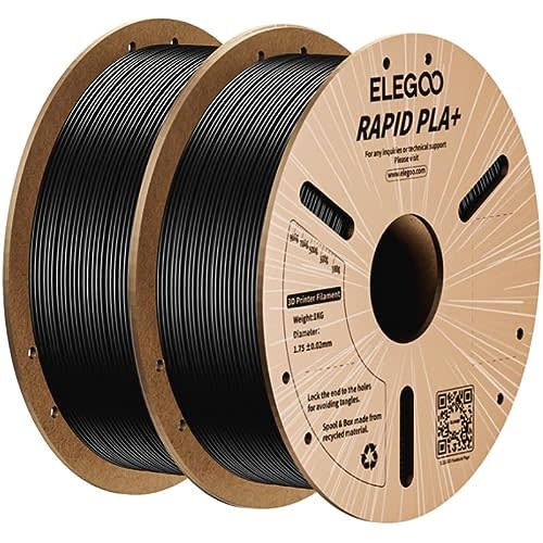 ELEGOO High Speed PLA+ Filament 1.75mm Black 2KG, Rapid PLA Plus 3D Printer Filament Tough and High: $28.98 ELEGOO High Speed PLA+ Filament 1.75mm Black 2KG, Rapid PLA Plus 3D Printer Filament Tough and High: $28.98