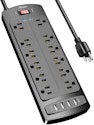 Alestor 12-Outlet 4-USB Surge Protector for $17 + free shipping w/ Prime