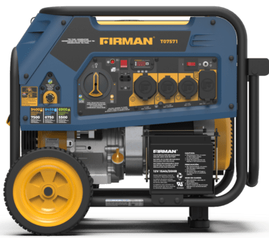 Certified Refurb Firman Tri Fuel Electric Start Portable Generator: $600 Certified Refurb Firman Tri Fuel Electric Start Portable Generator: $600