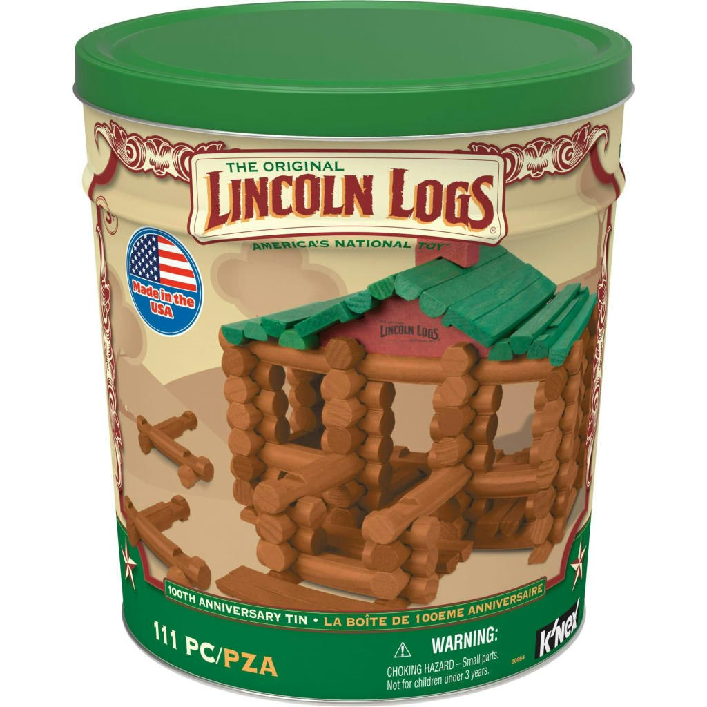 Lincoln Logs 100th Anniversary 111-Piece Collectible Tin: $40 w/ Prime