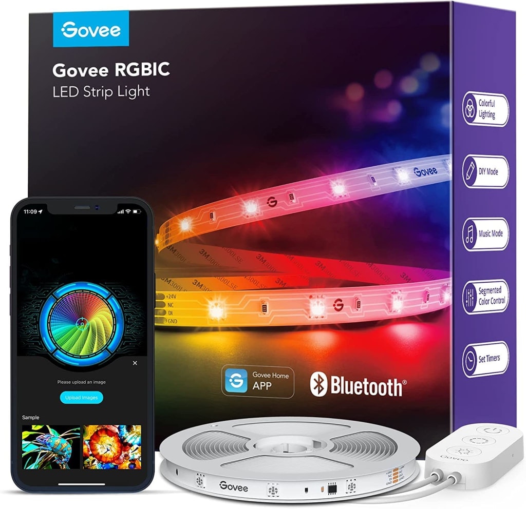 Govee RGBIC LED 16.4ft Strip Lights: $9.99 Govee RGBIC LED 16.4ft Strip Lights: $9.99