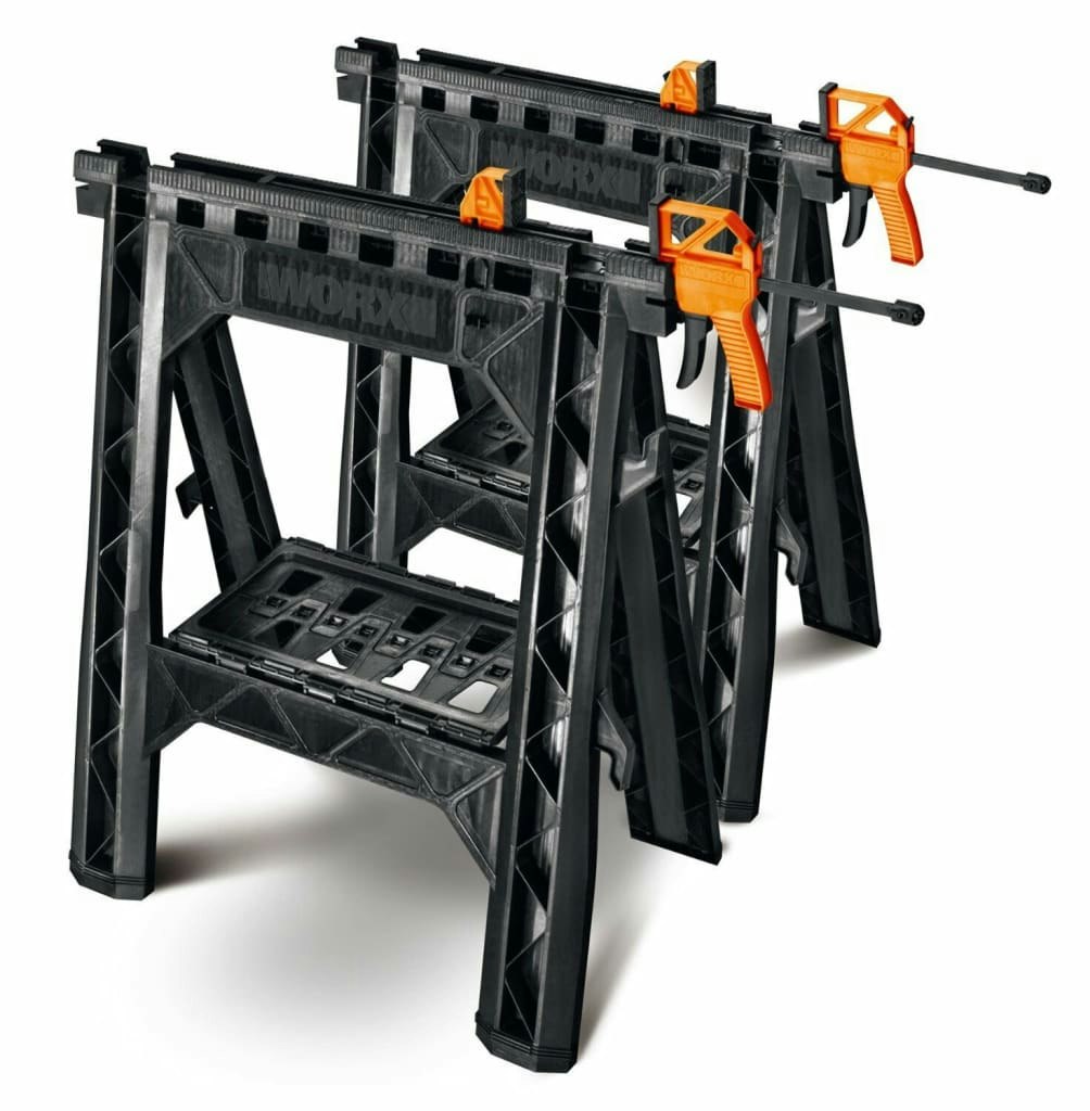 Worx Clamping Sawhorse w/ Bar Clamp 2-Pack : $55 Worx Clamping Sawhorse w/ Bar Clamp 2-Pack : $55