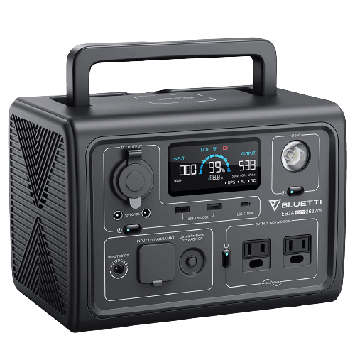 Bluetti EB3A 268Wh/600W Portable Power Station: $189