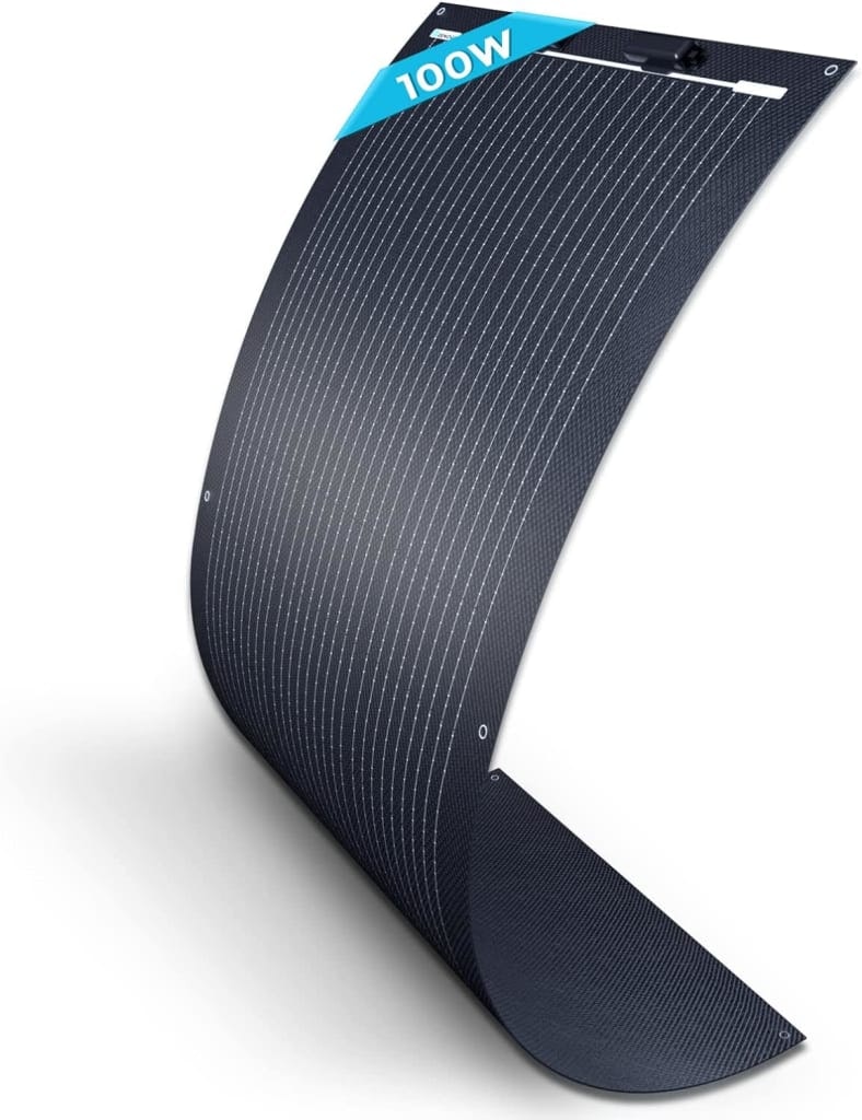 Renogy 100W Lightweight Semi-Flexible Monocrystalline Solar Panel: $118