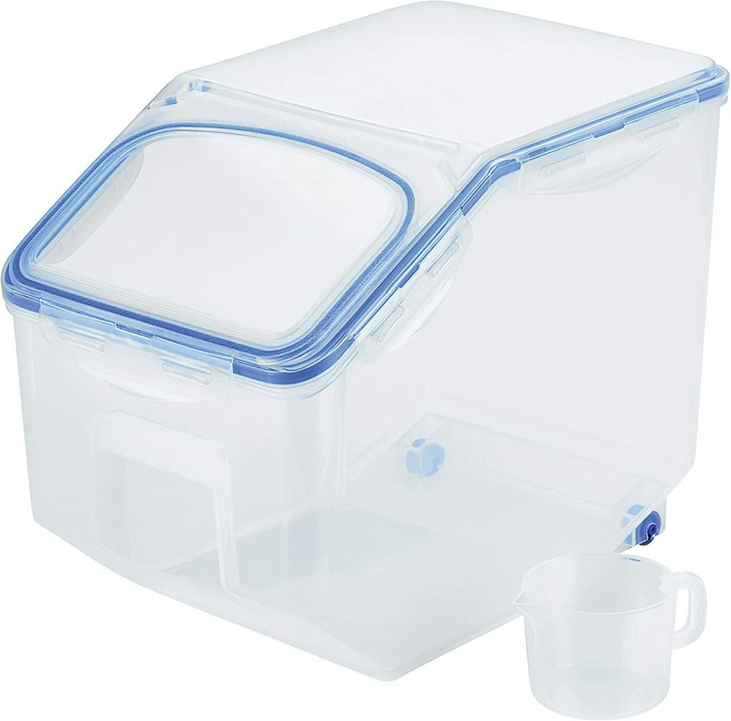 Lock & Lock Easy Essentials Pantry 50.7-Cup Flip-Top Food Storage Container: $13 Lock & Lock Easy Essentials Pantry 50.7-Cup Flip-Top Food Storage Container: $13