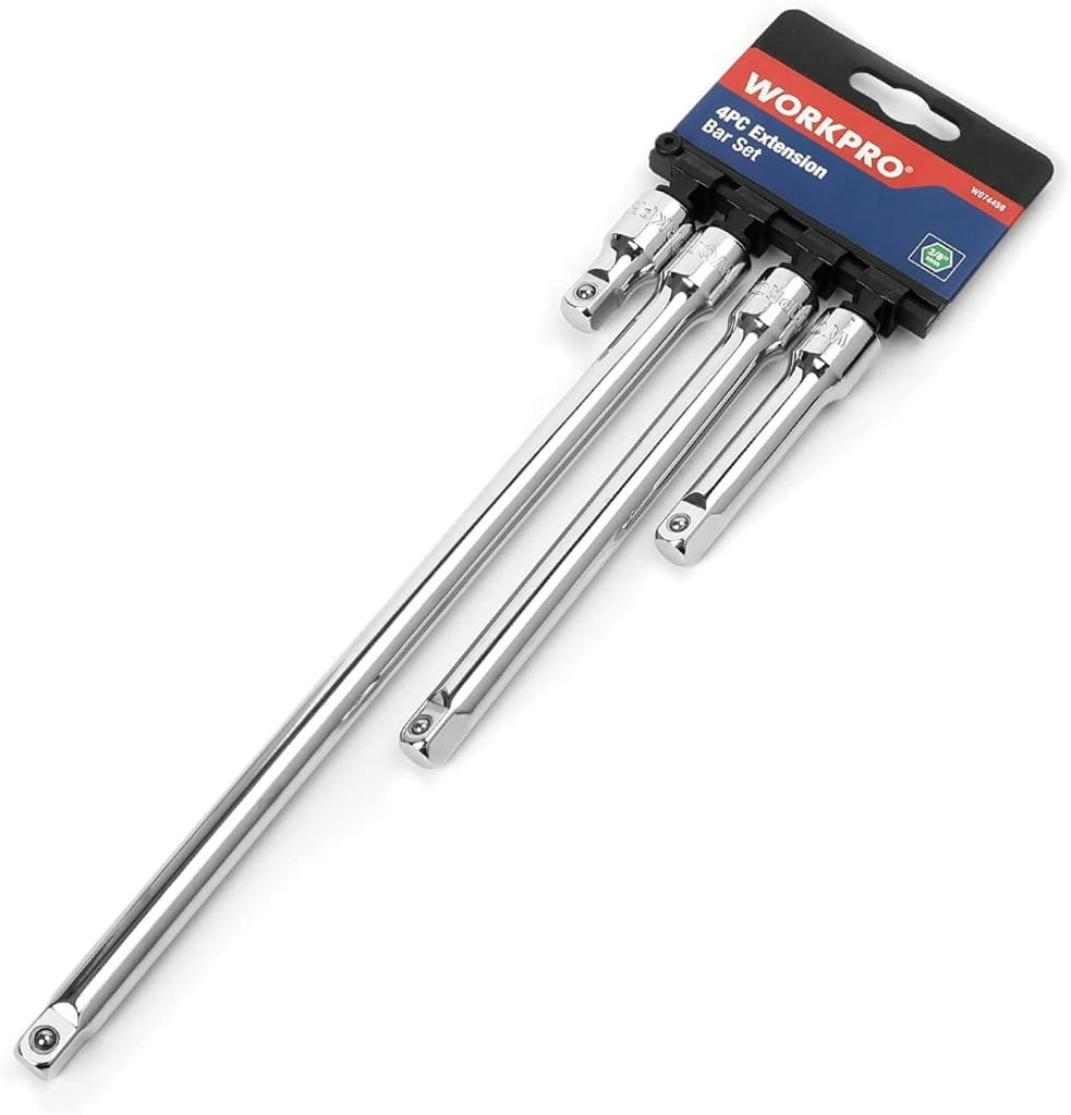 WorkPro 3/8" Socket Drive Extension Bar Set: $6.72