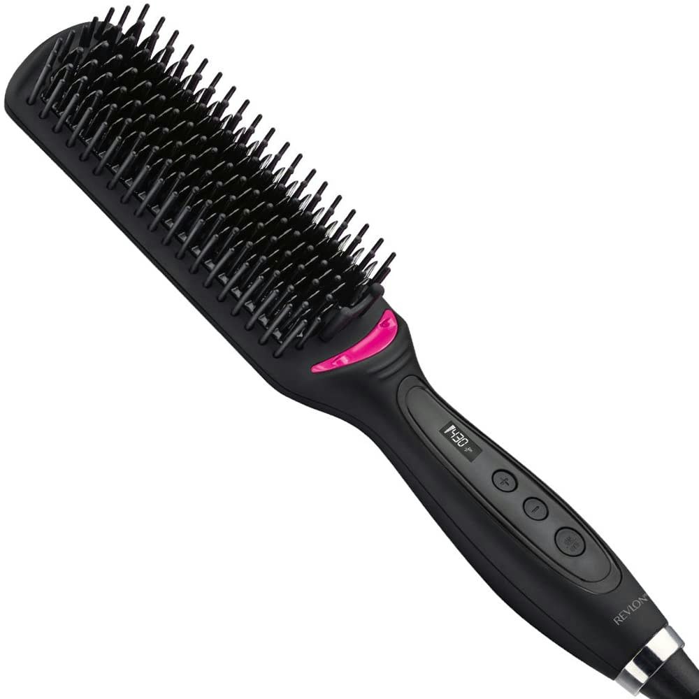 Revlon 4.5" Hair Straightening Heated Styling Brush: $39.98 Revlon 4.5" Hair Straightening Heated Styling Brush: $39.98