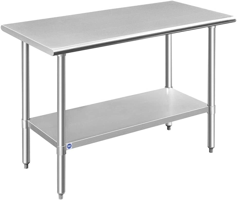 Rockpoint 48" x 24" Stainless Steel Table: $85