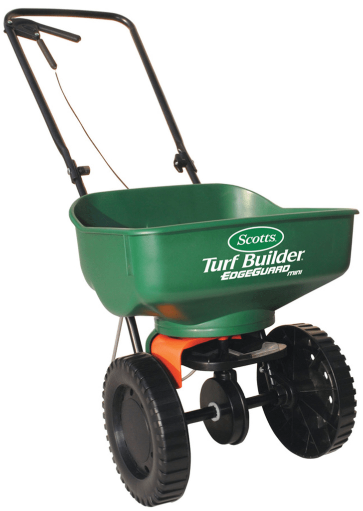 Scotts Turf Builder EdgeGuard Mini Broadcast Spreader: $45 Scotts Turf Builder EdgeGuard Mini Broadcast Spreader: $45