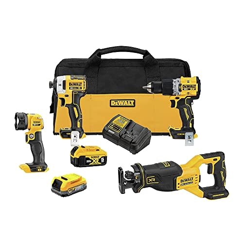 DeWalt 20V MAX XR Brushless 4-Tool Combo Kit: $349