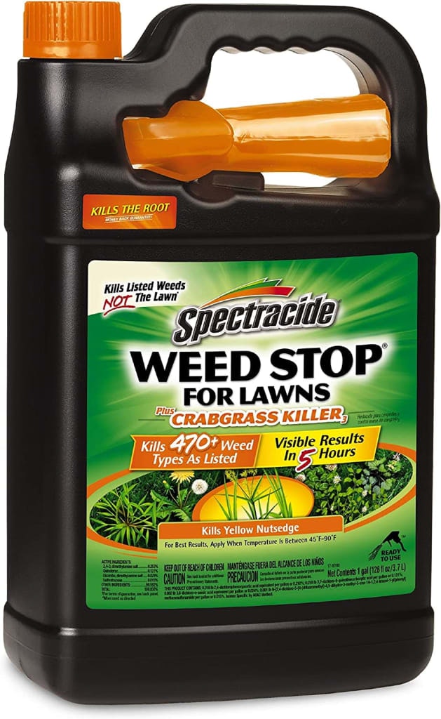 Spectracide Weed Stop and Crabgrass Killer 1-Gallon Spray Bottle: $11 Spectracide Weed Stop and Crabgrass Killer 1-Gallon Spray Bottle: $11