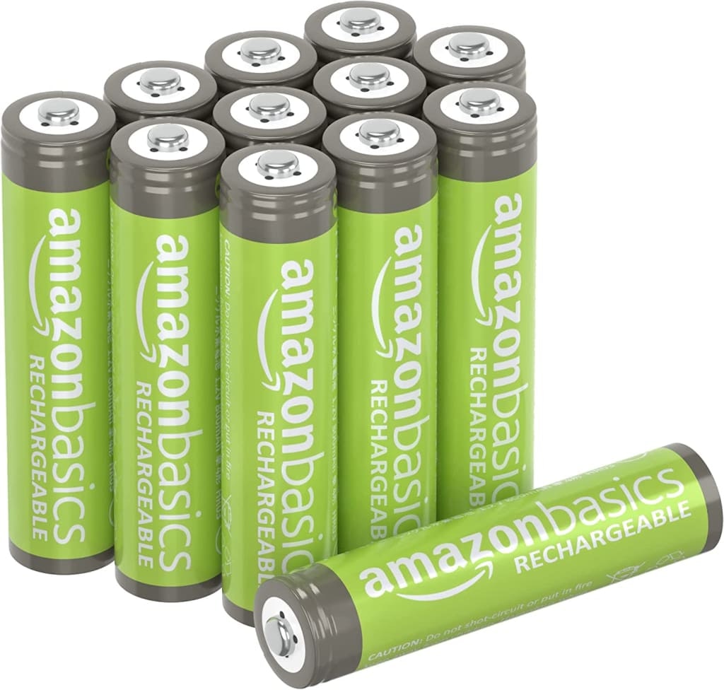 Amazon Basics Rechargeable AA Batteries 12-Pack: $13 w/ subscribe and save