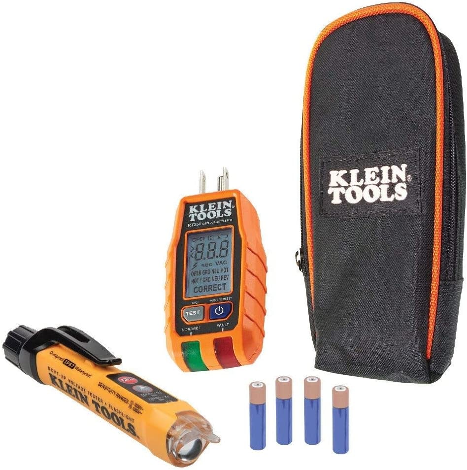 Klein Tools Non-Contact Voltage Tester and GFCI Receptacle Tester w/ Flashlight: $33