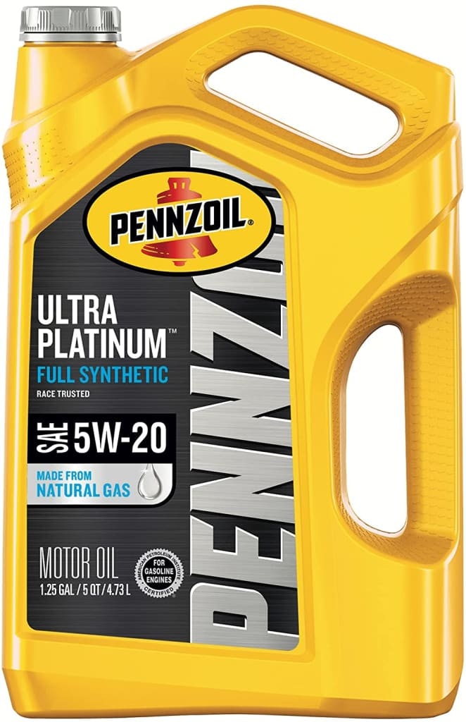 Pennzoil Ultra Platinum Full Synthetic 5W-20 Motor Oil 5-Quart Jug: $19