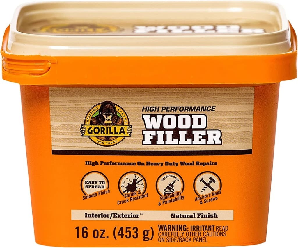 Gorilla All Purpose Wood Filler 16-oz. Tub: $7.51