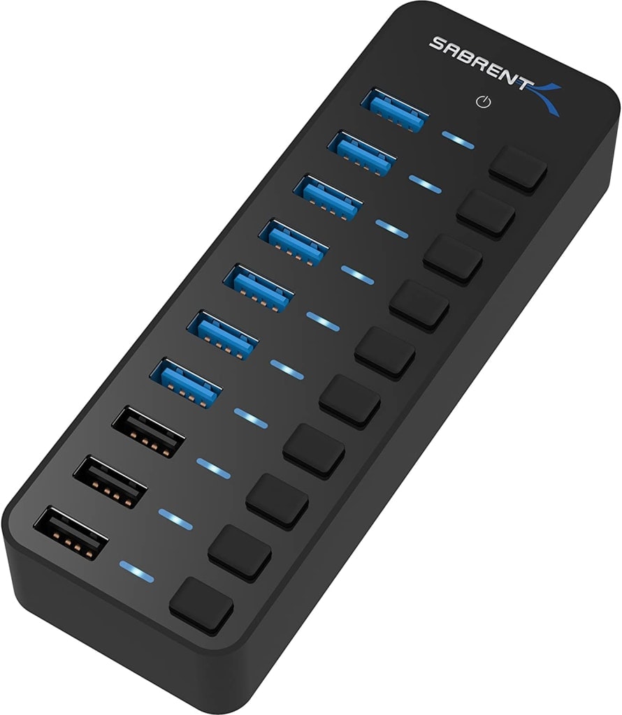 Sabrent 60W 10-Port Powered USB 3.0 Hub: $38.36 Sabrent 60W 10-Port Powered USB 3.0 Hub: $38.36