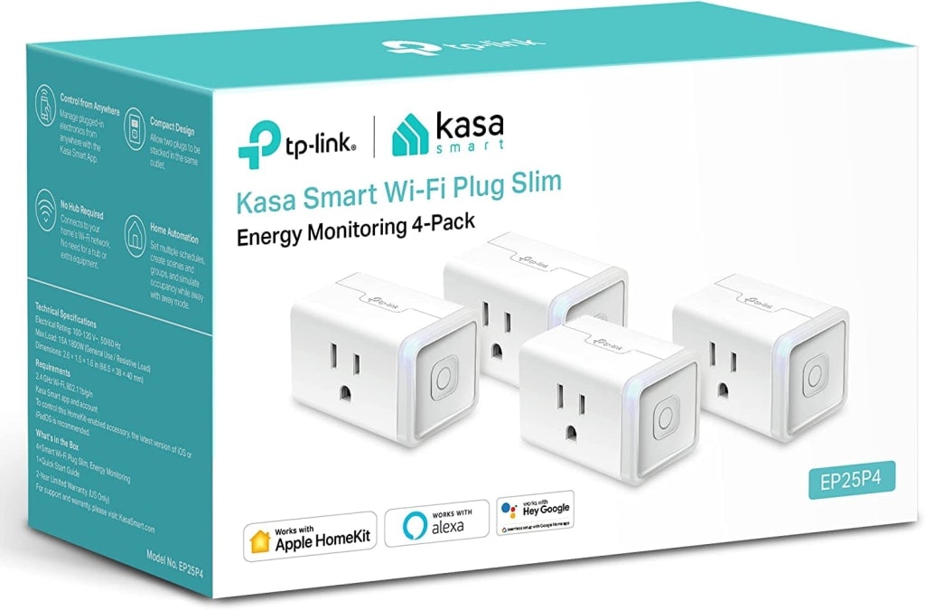 Kasa Smart Plug Mini 15A 4-Pack: $30 w/ Prime