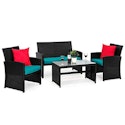 Best Choice Products 4-Piece Outdoor Wicker Patio Furniture Set for $150 + free shipping