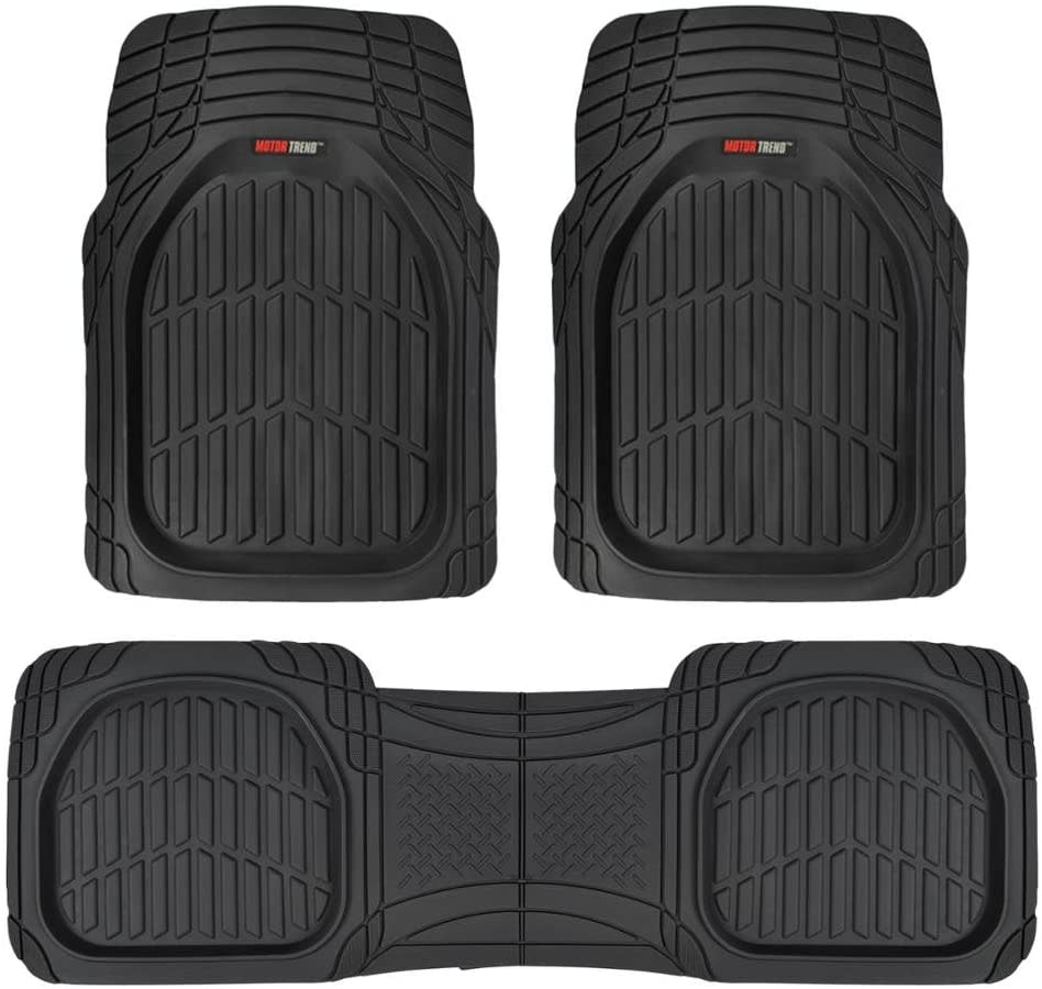 Motor Trend FlexTough Contour Heavy Duty Rubber Floor Mats: $30 w/ Prime