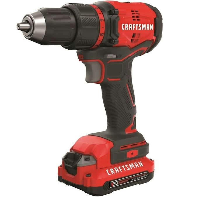Craftsman V20 20V Max Cordless 1/2" Drill/Driver Kit: $52 Craftsman V20 20V Max Cordless 1/2" Drill/Driver Kit: $52