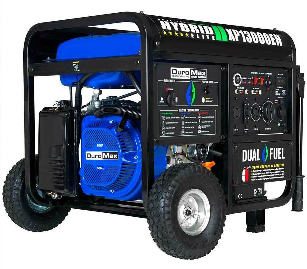 Certified Refurb DuroMax 10,500W Dual Fuel Hybrid Portable Generator: $799
