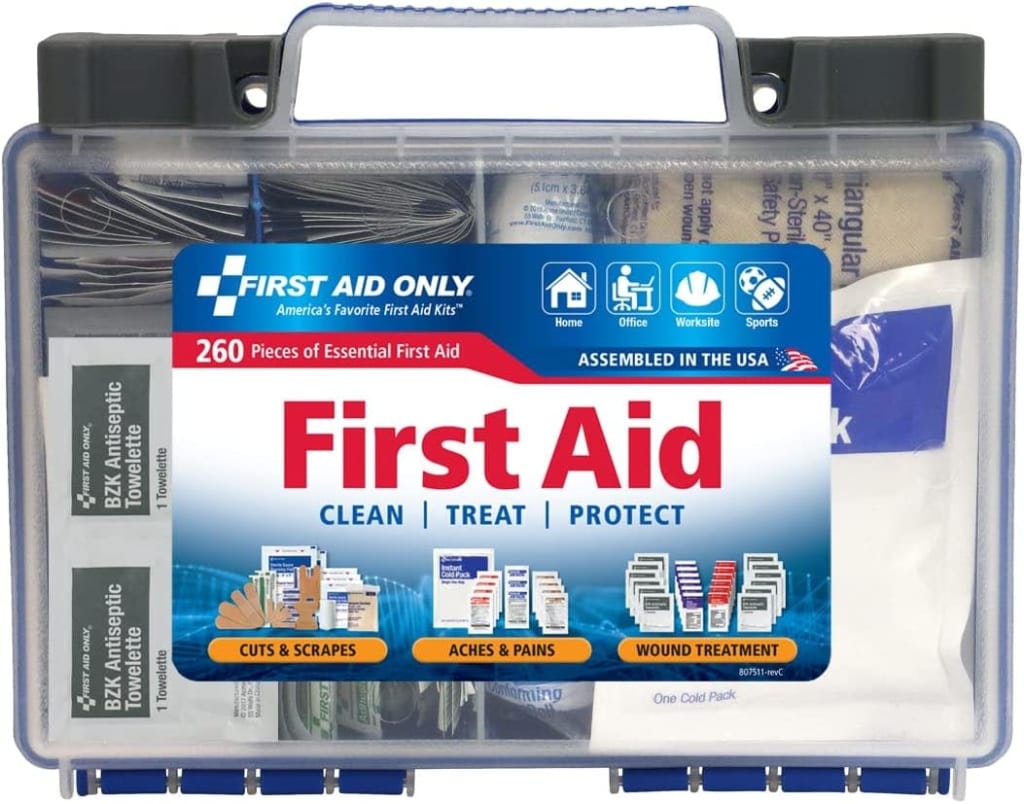First Aid Only 260-Piece First Aid Kit: $16