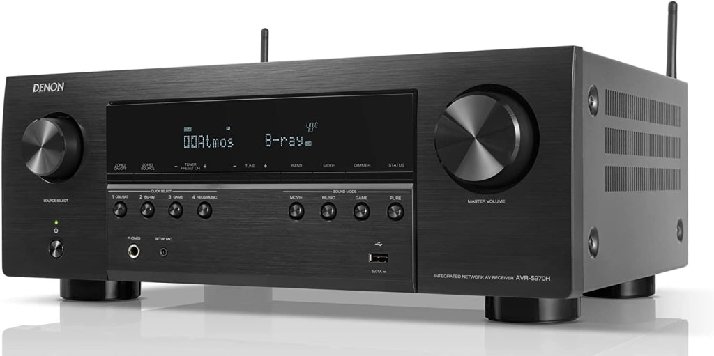 Denon AVR-S970H 8K Ultra HD 7.2 Channel AV Receiver: $600 Denon AVR-S970H 8K Ultra HD 7.2 Channel AV Receiver: $600