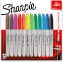 Sharpie Fine Point Permanent Color Marker 12-Pack for $8 + free shipping w/ Prime