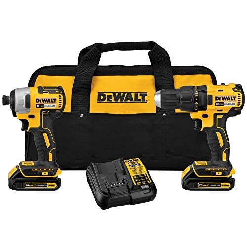 DeWalt 20V MAX Cordless Drill/Impact Driver Combo Kit w/ 2 Batteries & Charger: $149