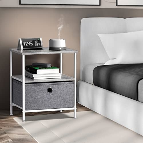 Sorbus Nightstand 1-Drawer Shelf Storage - Bedside Furniture & End Table Chest Dresser with Steel: $22.72 Sorbus Nightstand 1-Drawer Shelf Storage - Bedside Furniture & End Table Chest Dresser with Steel: $22.72