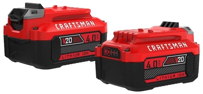 Craftsman 20V 4Ah Li-Ion Battery 2-Pack: $79