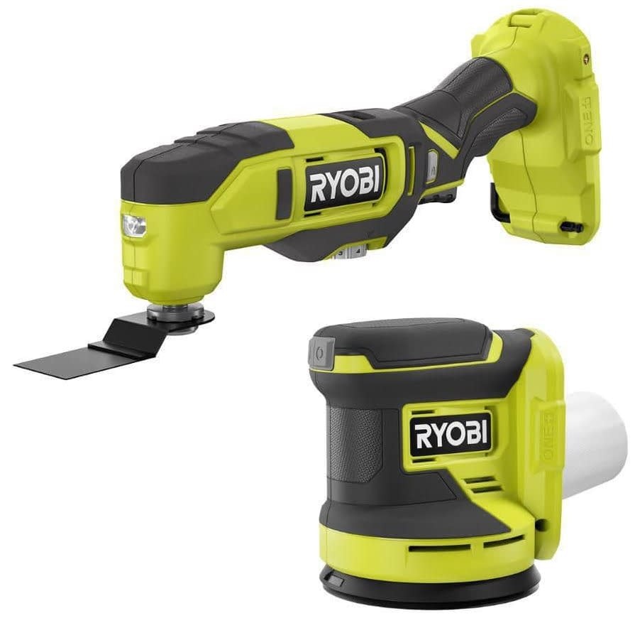 Ryobi One+ 18V Cordless Multi-Tool & 5" Random Orbit Sander Combo Kit (Tool Only): $59
