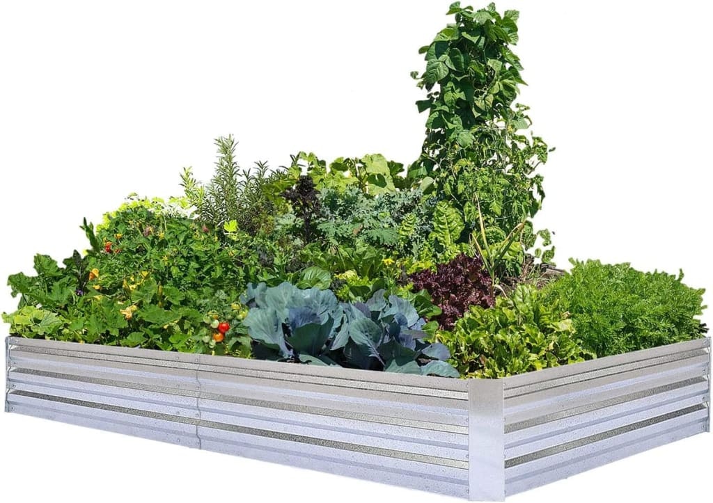 Galvanized 8x4-ft. Raised Garden Bed: $30