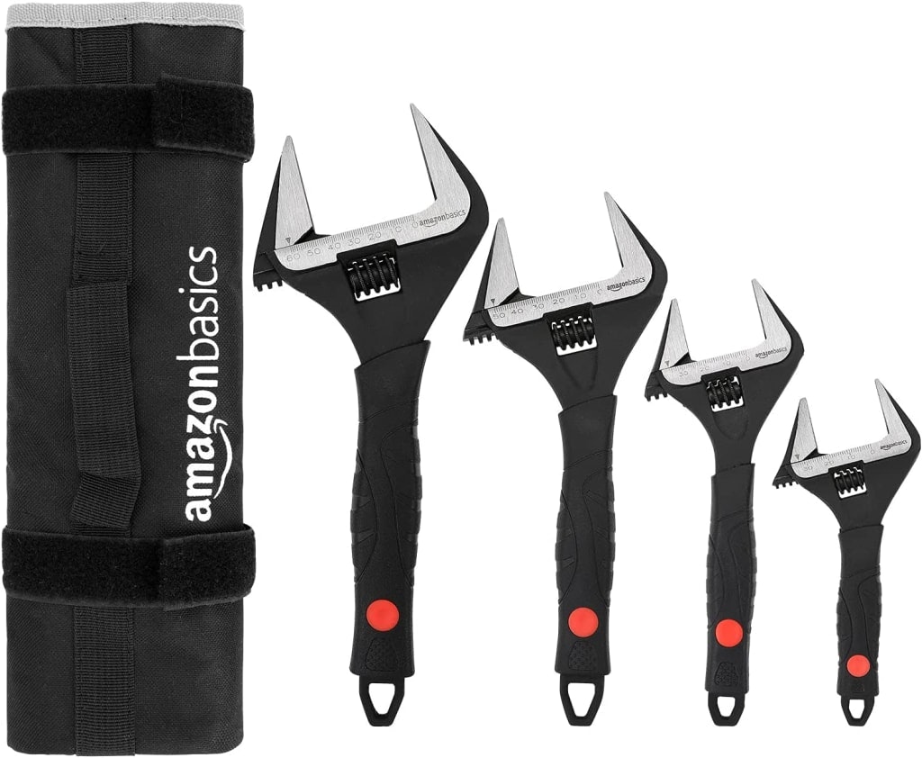 Amazon Basics 4-Piece Adjustable Plumbing Wrench Set: $82.68