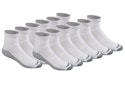 Dickies Men's Dri-Tech Moisture Control Quarter Socks 12-Pack for $20 w/ Prime + free shipping w/ Prime