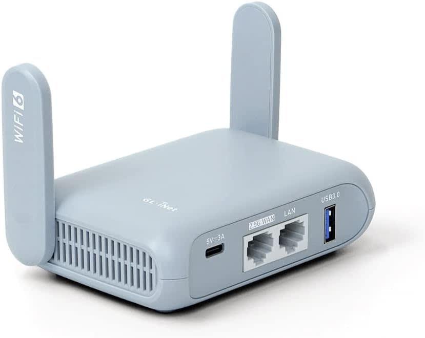 GL.iNet Beryl AX Pocket-Sized WiFi 6 Wireless Travel Gigabit Router: $70