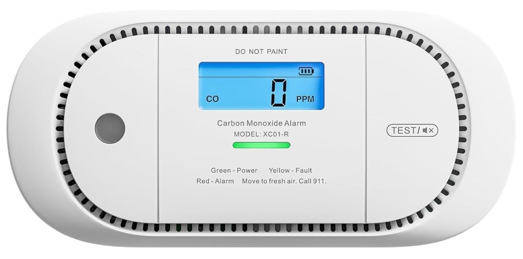 X-Sense Carbon Monoxide Detector Alarm w/ LCD Display: $20 w/ Prime