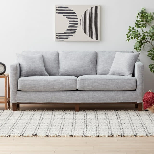 Gap Home Upholstered Wood Base Sofa: $388 Gap Home Upholstered Wood Base Sofa: $388