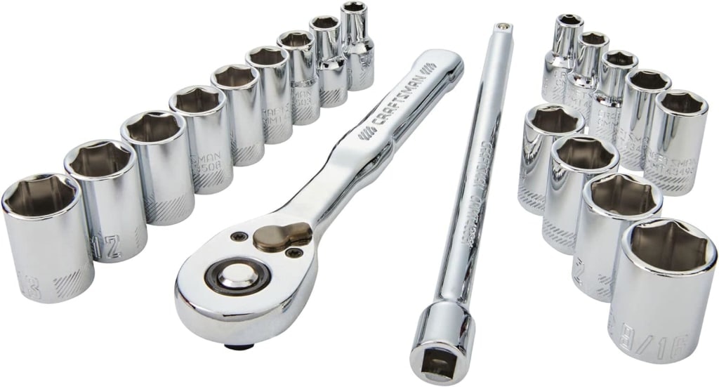 Craftsman 1/4" 20-Piece Mechanics Ratchet Tool Set: $17