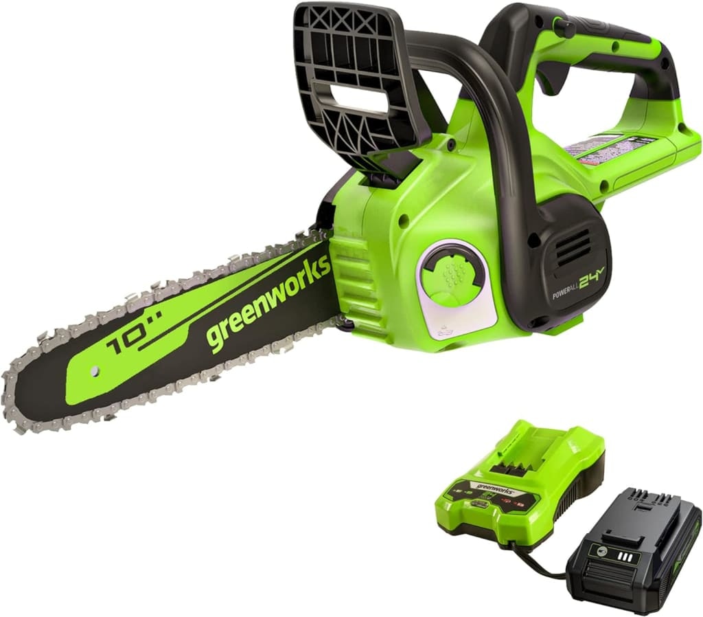 Greenworks 24V 10" Cordless Compact Chainsaw: $99.39 Greenworks 24V 10" Cordless Compact Chainsaw: $99.39