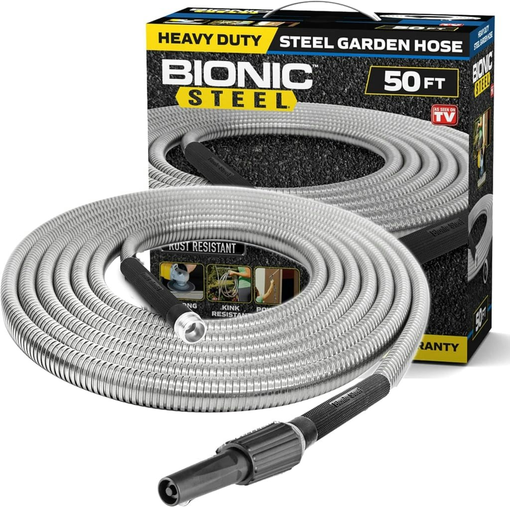 Bionic Steel 50-Foot Stainless Steel Garden Hose: $28